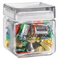 Square Glass Jar - Hershey's Holiday Mix (32 Oz.)